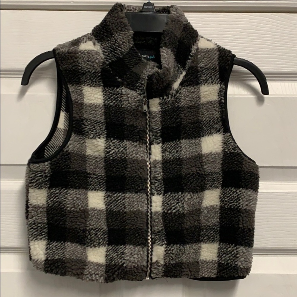 Girls Plaid Vest